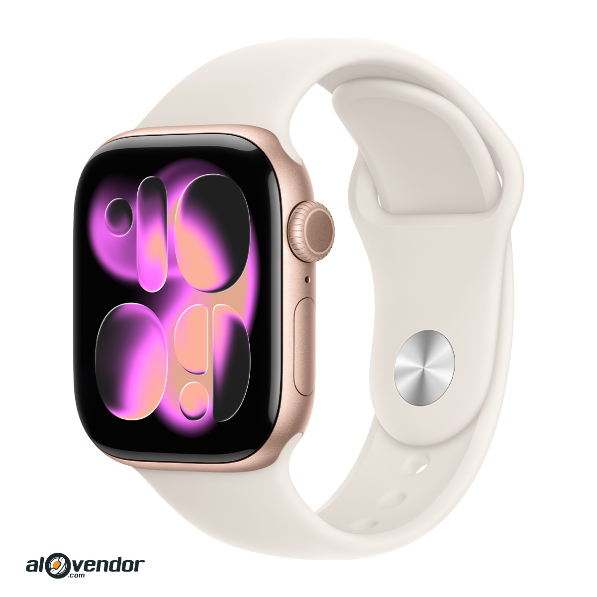 Apple Watch Series 11 42mm GPS Viền Rose Gold Dây Cao Su Ánh Sao